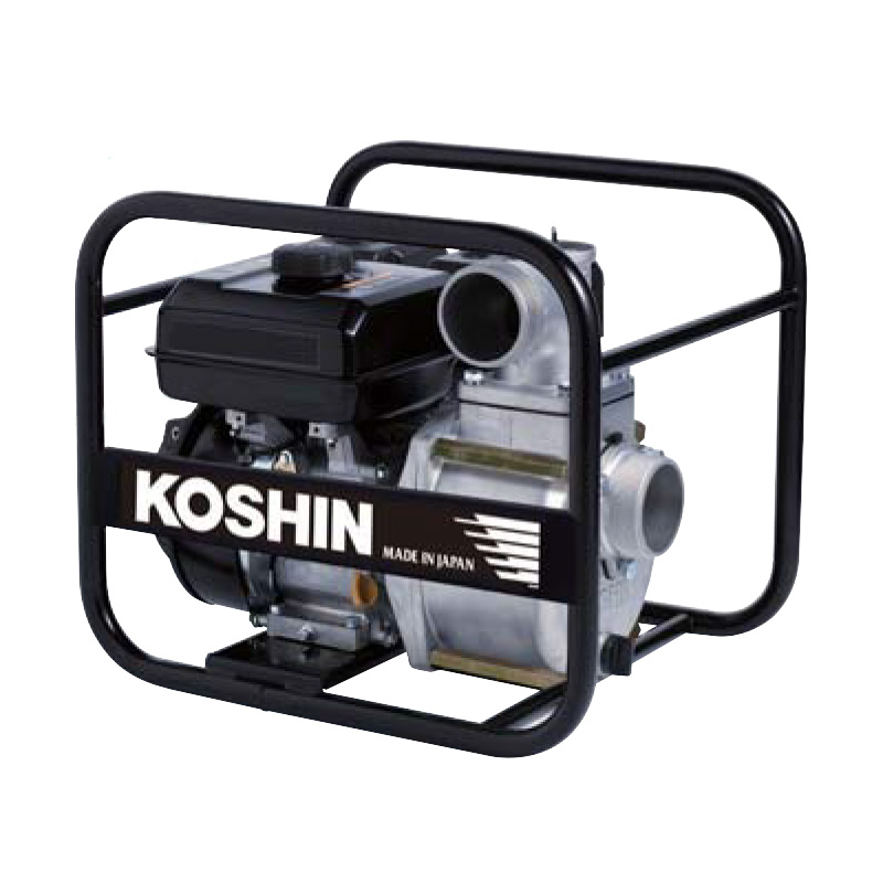 Бензиновая мотопомпа для среднезагрязненной воды Koshin STV-80X, вид сбоку